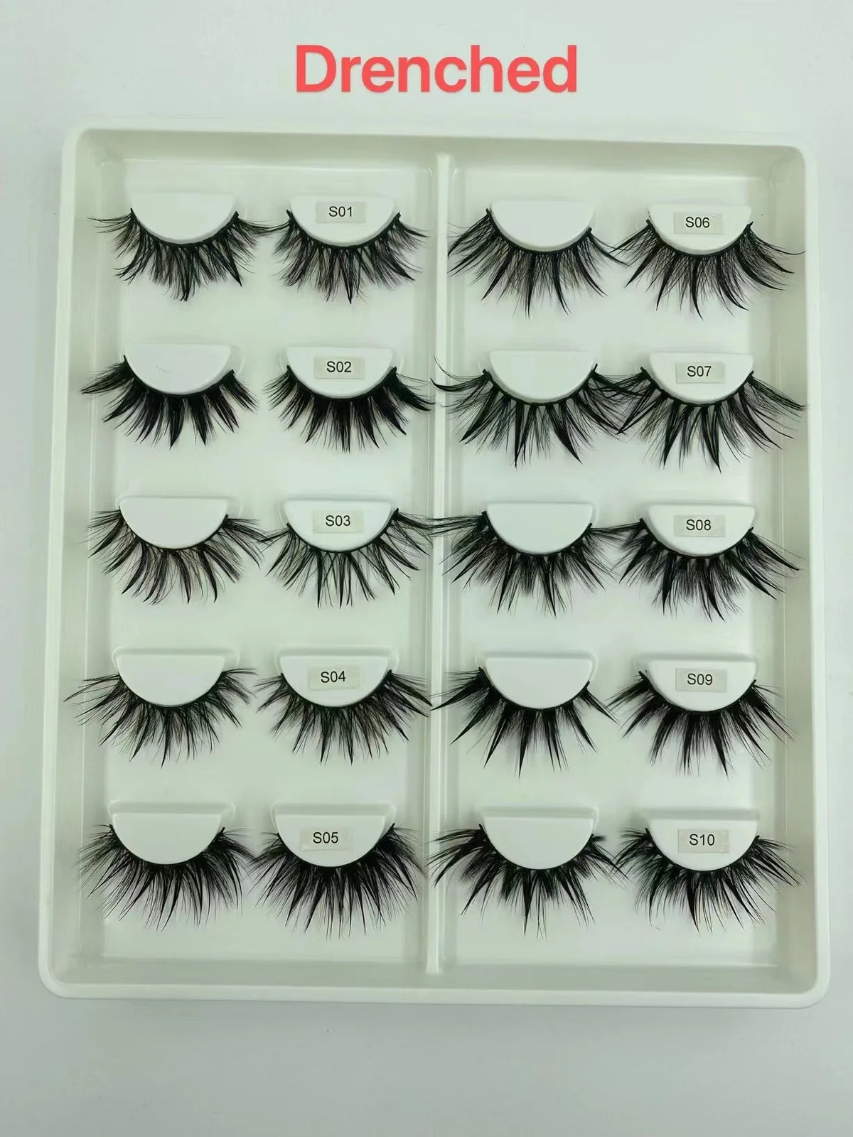 Yiernuo 1/5 Pairs Cosplay Anime Eyelashes Manga Lashes Dramatic Fairy Clusters Lashes Wet Look Lashes Pi-Mart