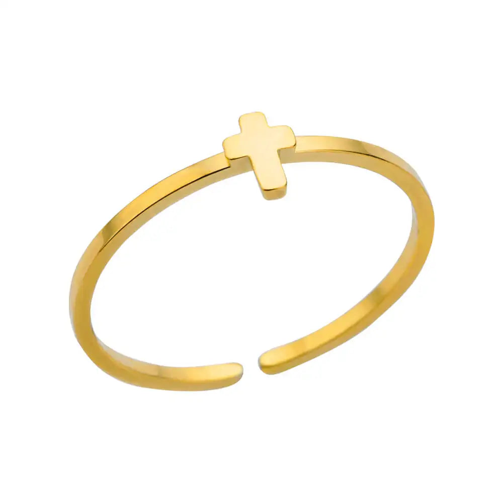 316L Stainless Steel Rings for Women Gold Color Never Fade Luxury Classic rings wedding couple rings Jewelry Free Shipping Pi-Mart