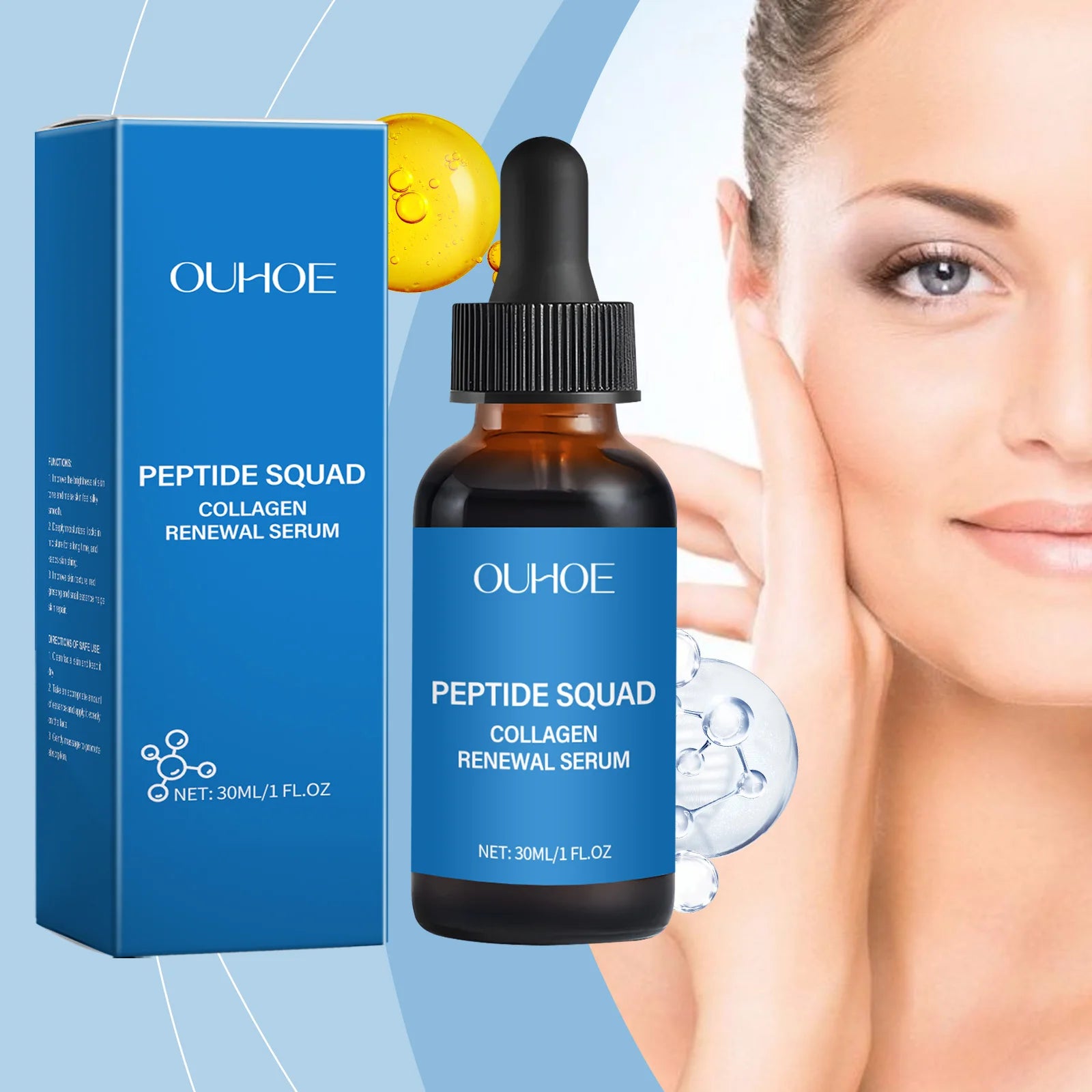 Collagen Polypeptide Essence Fade Fine Lines Lifting Firming Moisturizing Skin Care Tightening Skin Nourishing Facial Serum Pi-Mart