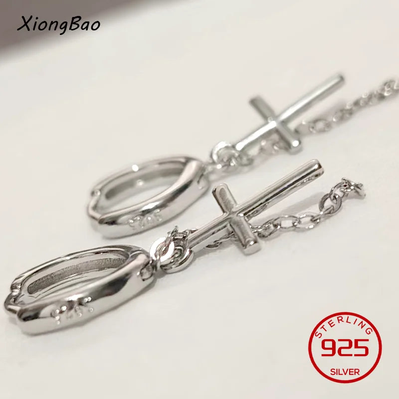 925 Sterling Silver Earrings New Women Elegant Temperament Sterling Anniversary Gift Fashion Jewelry Accessories Geometric Ears Pi-Mart