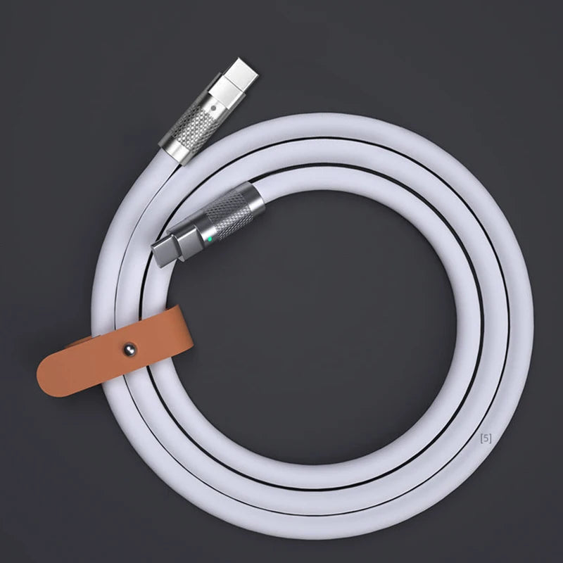 120w 6a Super Fast Charge PD Type C Liquid Silicone Cable Quick Charge 1M 2M Usb Cable Usb C to C Charger Cable Pi-Mart