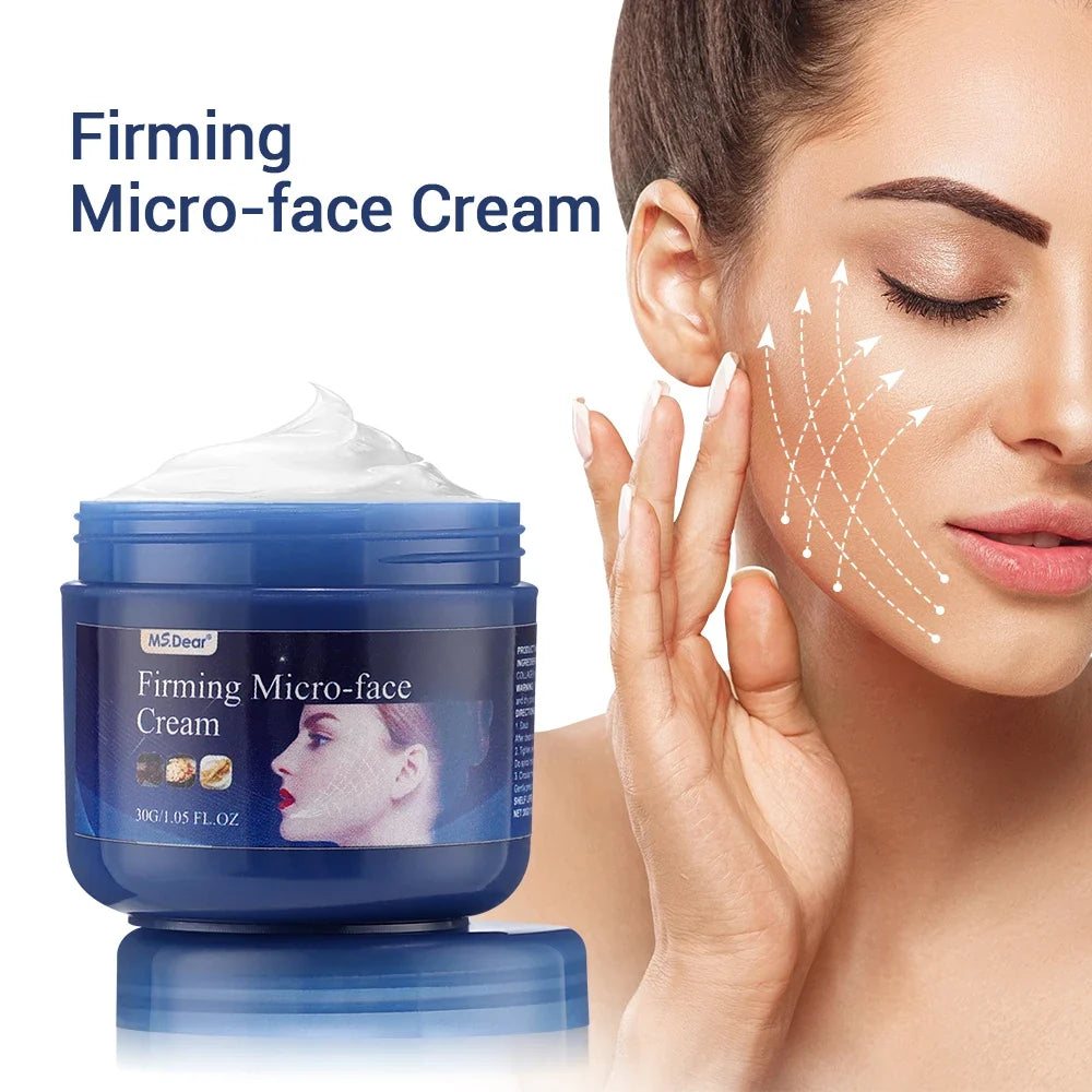 Micro-face Firming Cream Tightens Contours Face V Line Shape Masticatory Muscles Jowls Fat Burning Anti-Aging Essence Skin Care Tri Light Beauty
