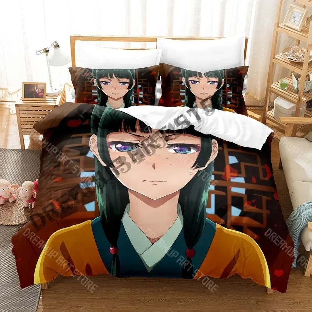 3D Print Apothecary Diaries Bedding Set Single Twin Full Queen King Size Bed Set Adult Bedroom Duvetcover Sets Anime Bed Sheet LadyShow.Store