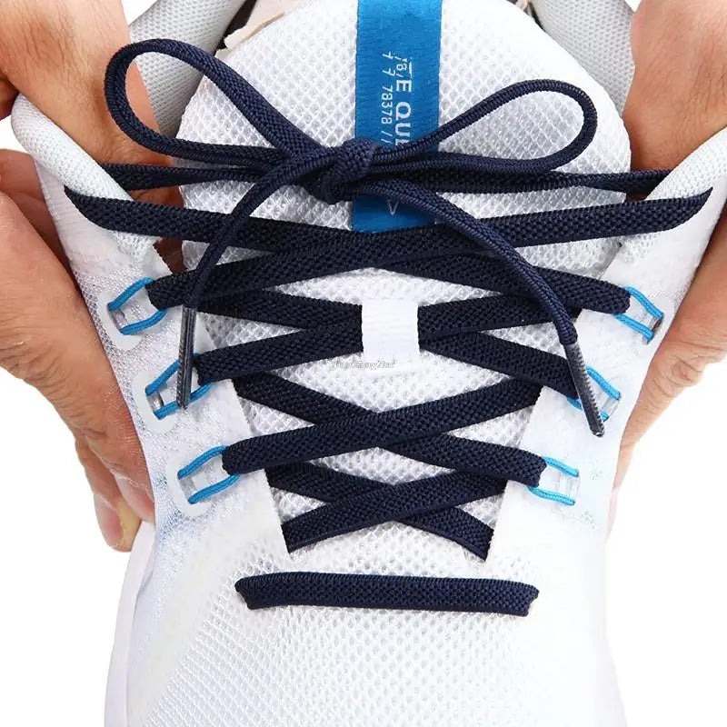 Elastic Laces Sneakers Classic Elastic Shoelaces 6mm Width Flat Shoelace for Kids Adults Shoe laces Rubber Bands for Shoes Pi-Mart