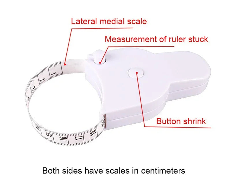 Portable Fitness Telescopic Health Tape Measure With Handle Torch Y-shaped Tape Measure Waist Circumference Tape Measure Pi-Mart