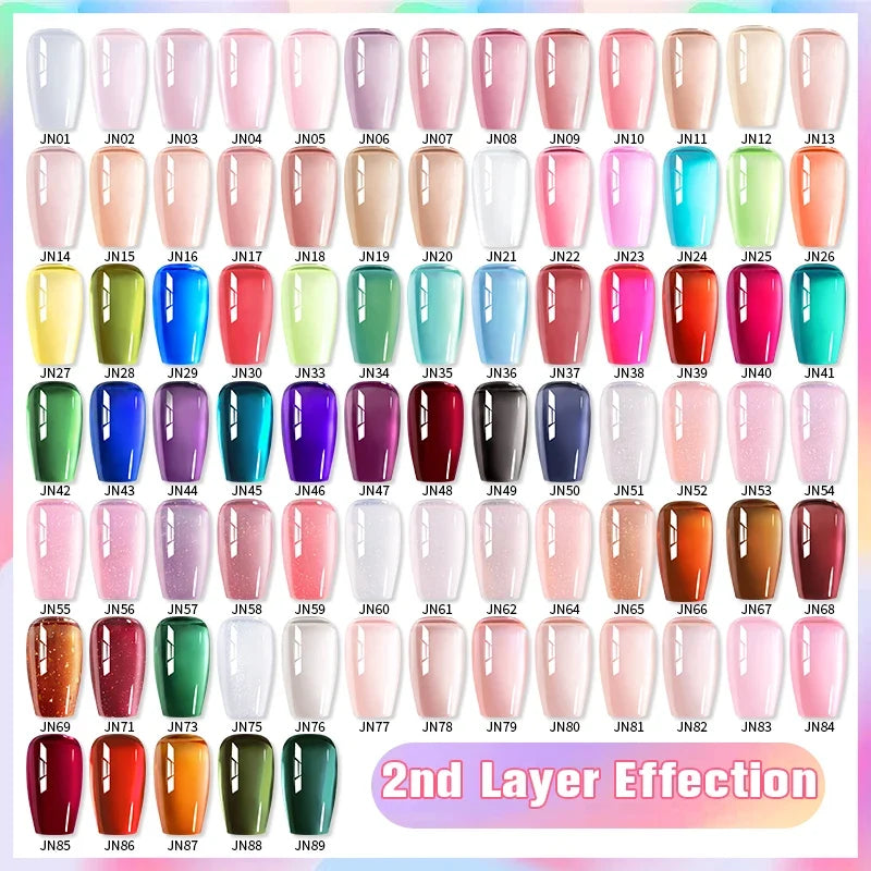BORN PRETTY 83 Colors 10ml Jelly Nude Gel Nail Polish Autumn Amber Semi Transparent Manicure Soak off UV LED Nails Gel Varnish Tri Light Beauty
