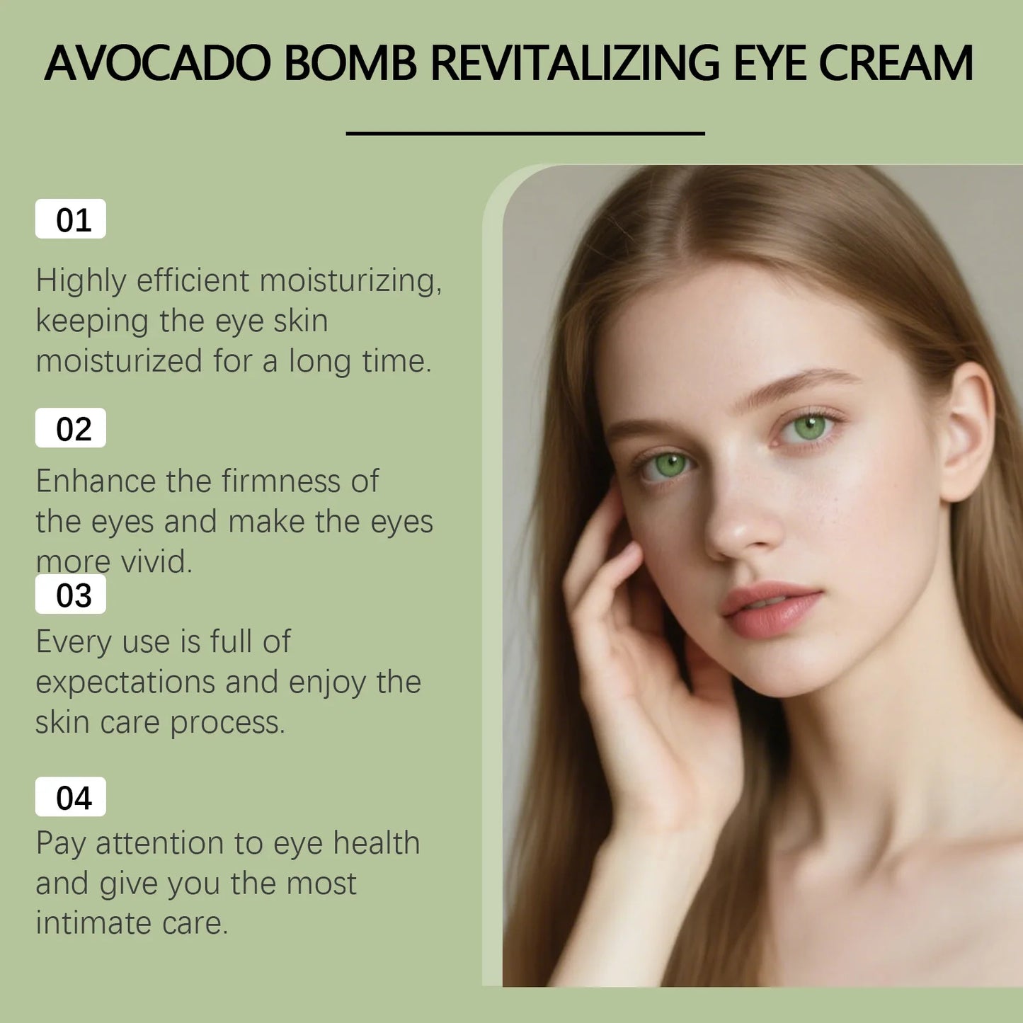 Avocado Eye Cream Fades Fine Lines & Wrinkles Firming Smoothing Eye Area Anti Puffiness Dark Circle Corrector for Youthful Eyes Pi-Mart