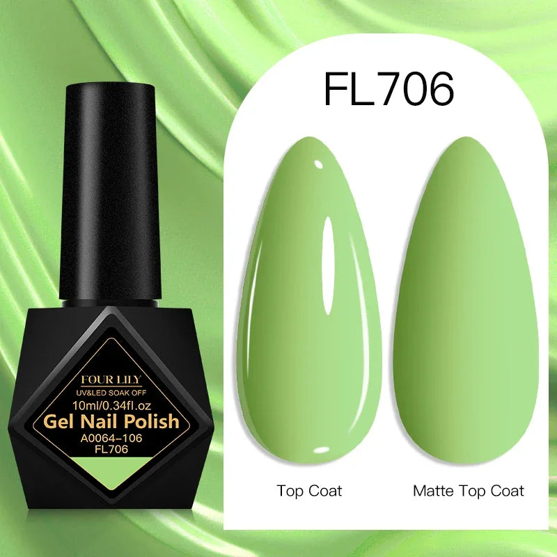 10ml Gel Nail Polish 162 Colors Nail Supplies Vernis Semi Permanent Nail Art Manicure Soak Off LED UV Gel Nail Varnishes Summer Tri Light Beauty