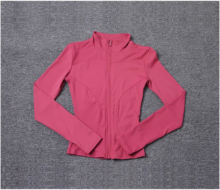 Women Sport Jacket Long Sleeve Shirt Workout Coat Gym Training Clothing Yoga Sportswear Pi-Mart