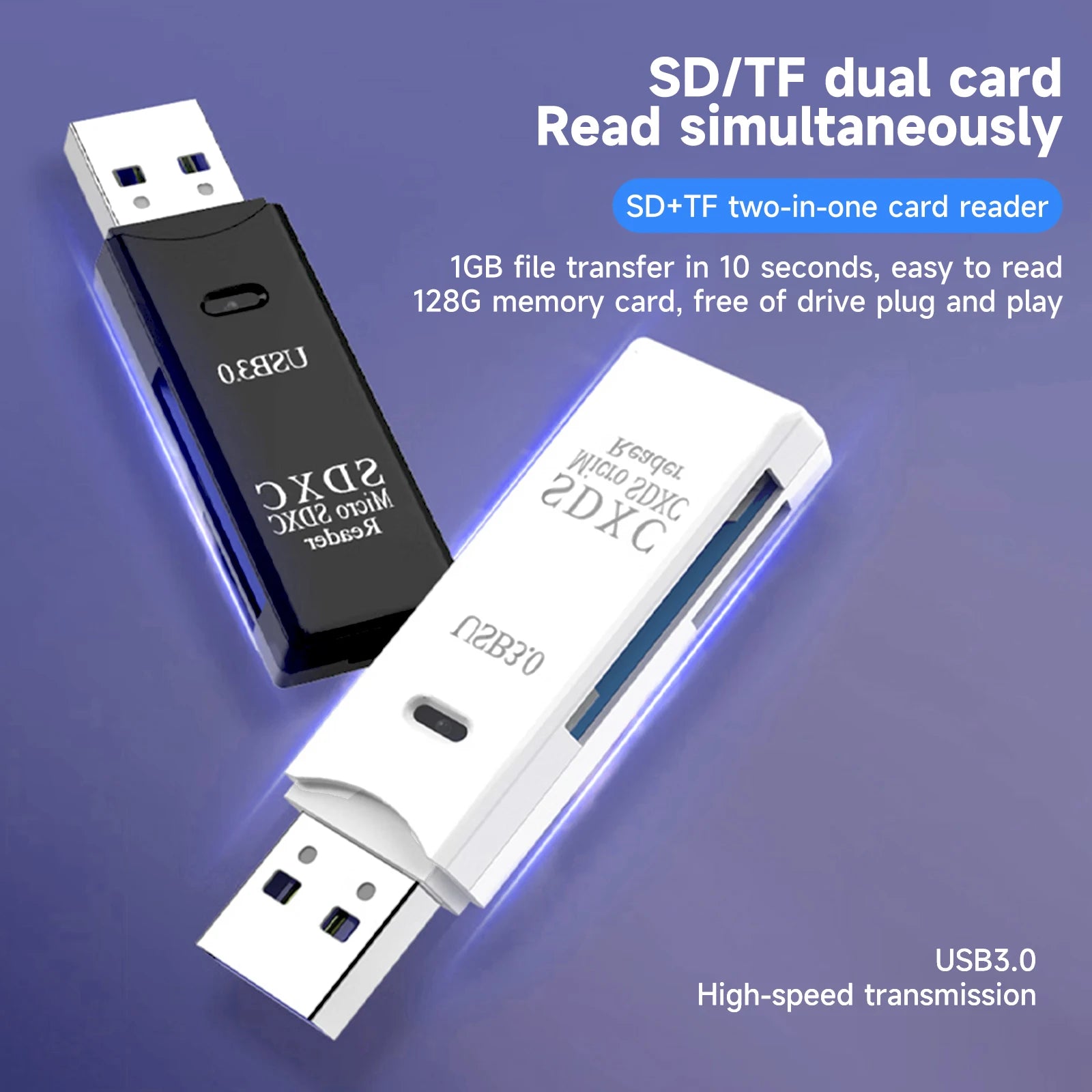 2 in 1 USB 3.0 Card Reader Micro TF sd card Reader usb adapter High Speed Cardreader TF Memory card For PC Laptop Accessories Pi-Mart