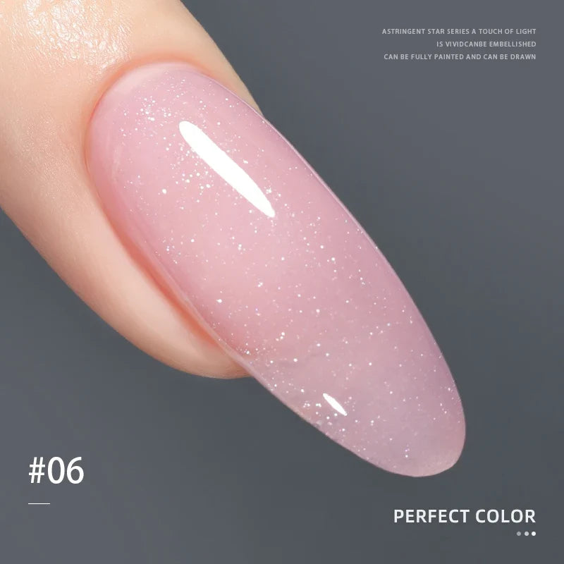 PERFECT COLOR  4-in-1 Builder Nail Gel,20g 12 Colors Rubber Base Gel Polish,Extension for DIY Salon Girls Home,Nail Art Brushes Tri Light Beauty