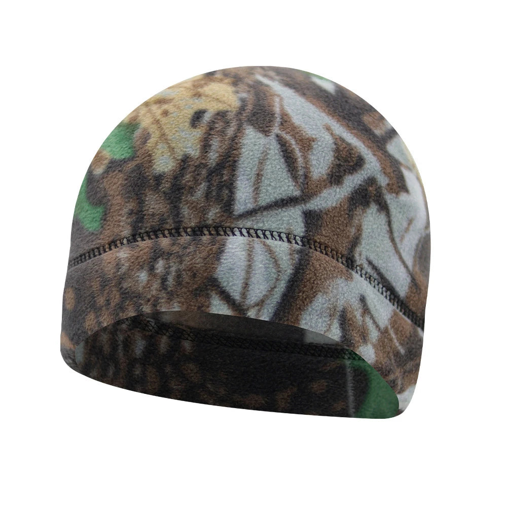 Winter Fleece Beanie Cycling Men Women Elastic Hiking Soft Thermal Commuting Ski Helmet Liner Hat Windproof Camping Cap Outdoor Pi-Mart