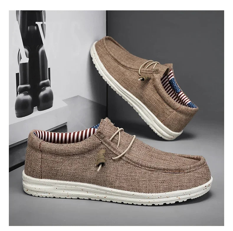Men's Mesh Loafers Autumn Mens Vulcanized Shoes Breathable Lightweight Hiking Outdoor Sports Shoes Zapato Abierto Scarpa Aperta Pi-Mart