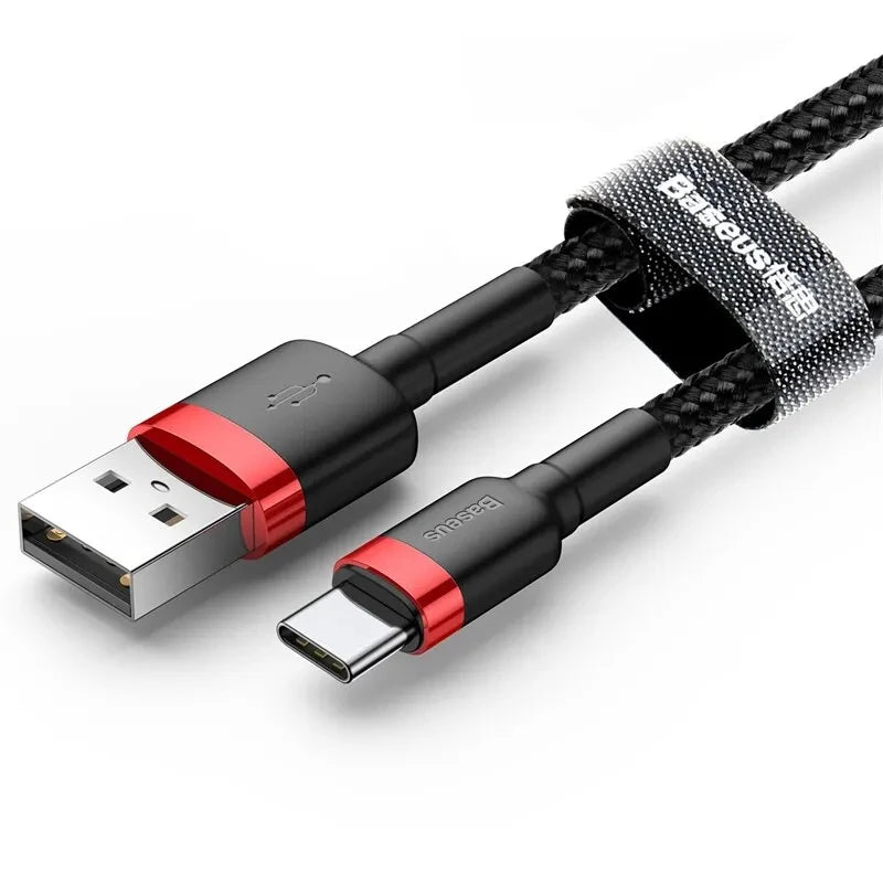 Baseus USB C Cable for oneplus 12 Quick Charge 3.0USB C Cable Fast Charging Cable Type C for Huawei Xiaomi 13 USB-C Charger Wire Pi-Mart