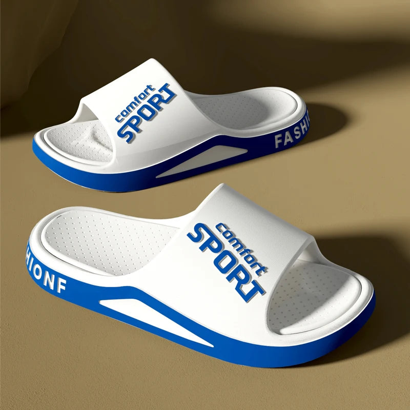Fashion Men's Sandals Summer EVA Comfortable Anti-Slip Soft Soles House Slippers for Indoor Outdoor Wear Breathable Shower Slide Pi-Mart