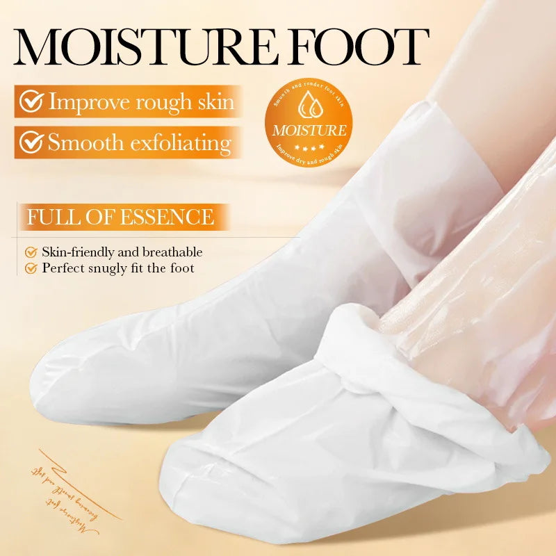 5 Pairs SADOER Honey Milk Nourishing Exfoliating Foot Mask Improves Rough Skin Smooths And Delicately Tenders Feet Skin Care