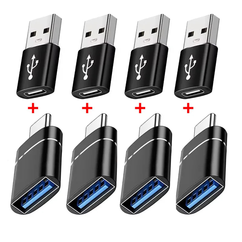 2PCS USB 3.0 To Type C OTG Charger Adapter Connector Type-C to USB Male To Type-c Adapt Converter for PC MacBook Car USB ipad Pi-Mart
