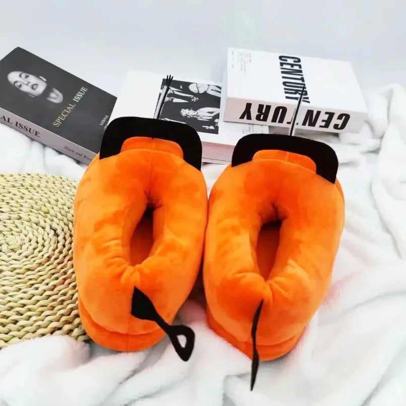 Chainsaw Home Slipper Womens Winter Warm Fuzzy Furry cartoon Plush Grip Sole Indoor Female Fluffy funny cute House Shoes Ladies LadyShow.Store