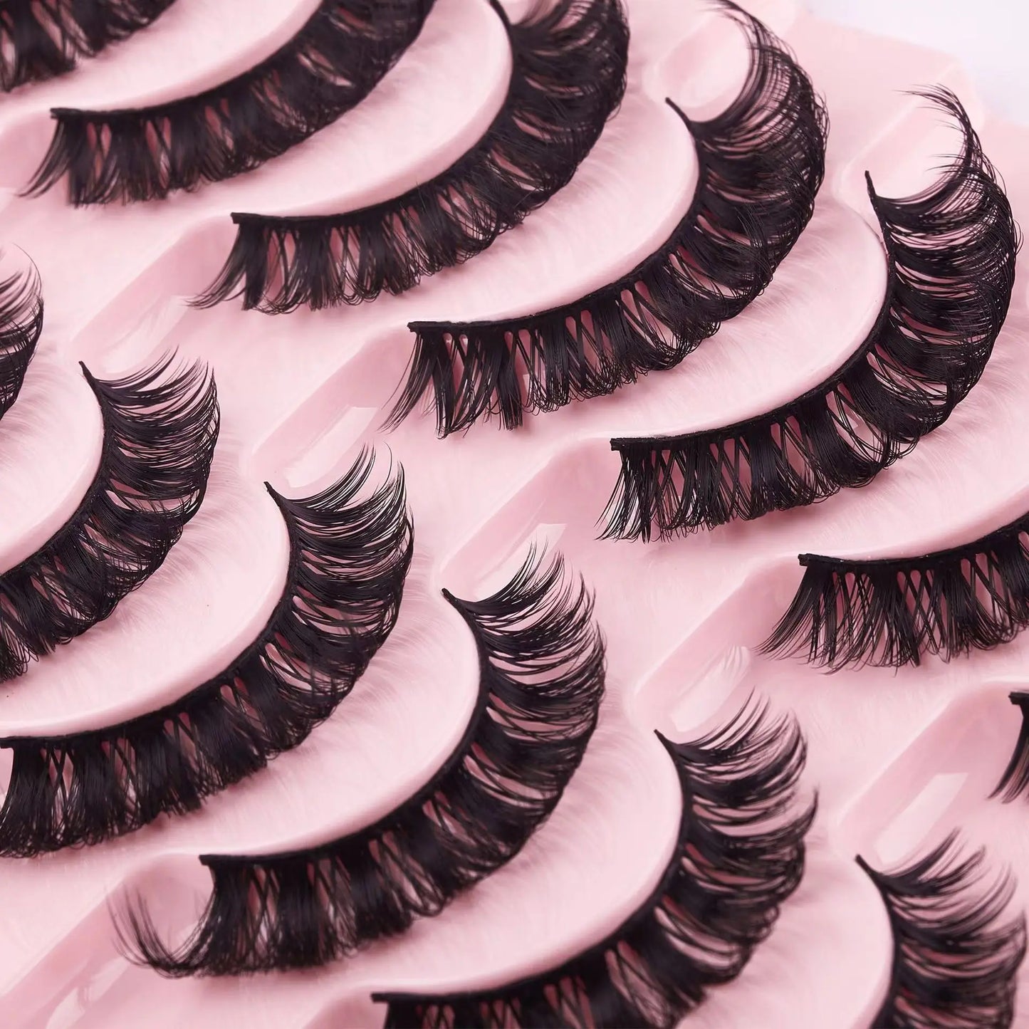 Faux mink eyelashes natural 3d mink lashes makeup volume false eyelashes in bulk cilio H13 E-08 Pi-Mart