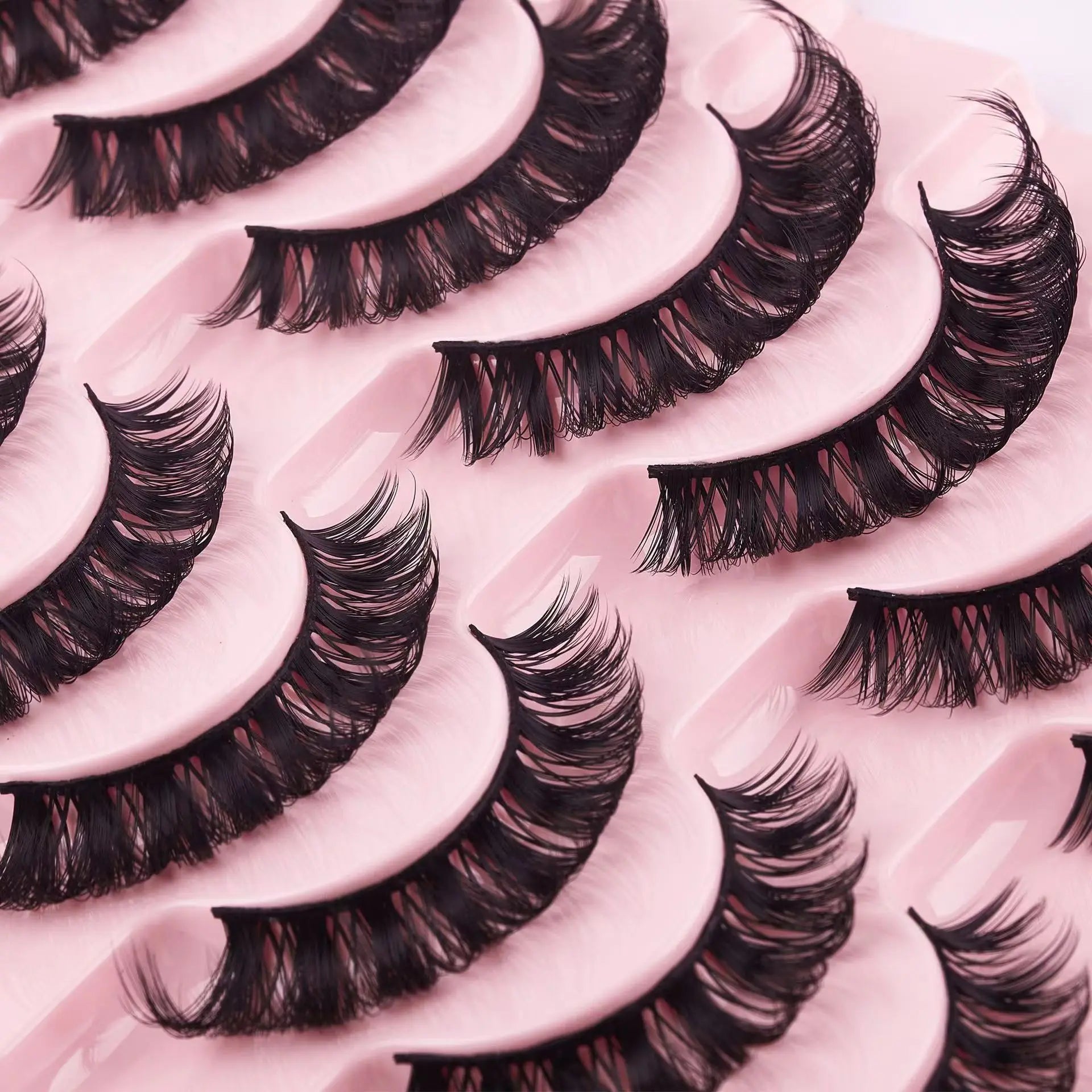 Faux mink eyelashes natural 3d mink lashes makeup volume false eyelashes in bulk cilio H13 E-08 Pi-Mart