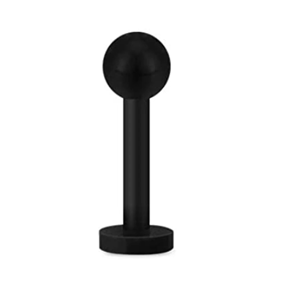 WKOUD 16G Stainless Steel Lip Labret Piercing Crystal Ball Monroe Lip Stud Helix Tragus Conch Piercing Cartilage Earrings Black Pi-Mart