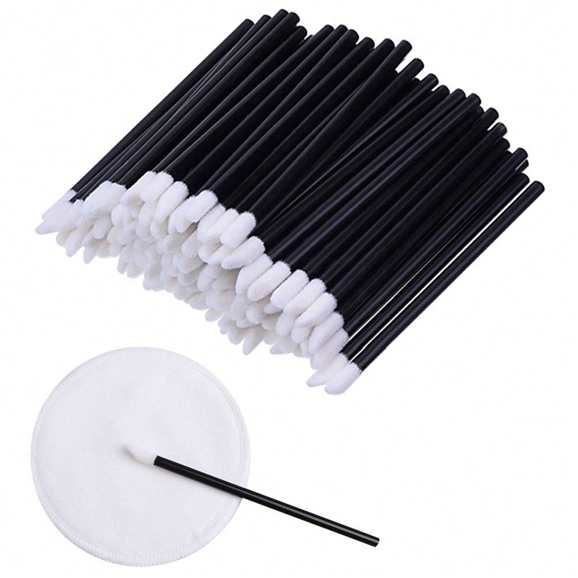 100pcs/Set Disposable Lip Brushes, Makeup Applicator Wands For Lipstick, Lip Gloss, Cosmetic Beauty Tools Kit,Giveaways Pi-Mart