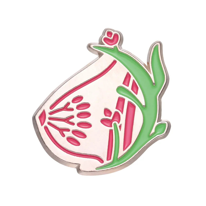 Cute Healthy Liver Organ Enamel Pin Visceral Kidney Breast Brooch Lapel Metal Badge Jewelry Gift for Doctors Nurses Wholesale Pi-Mart