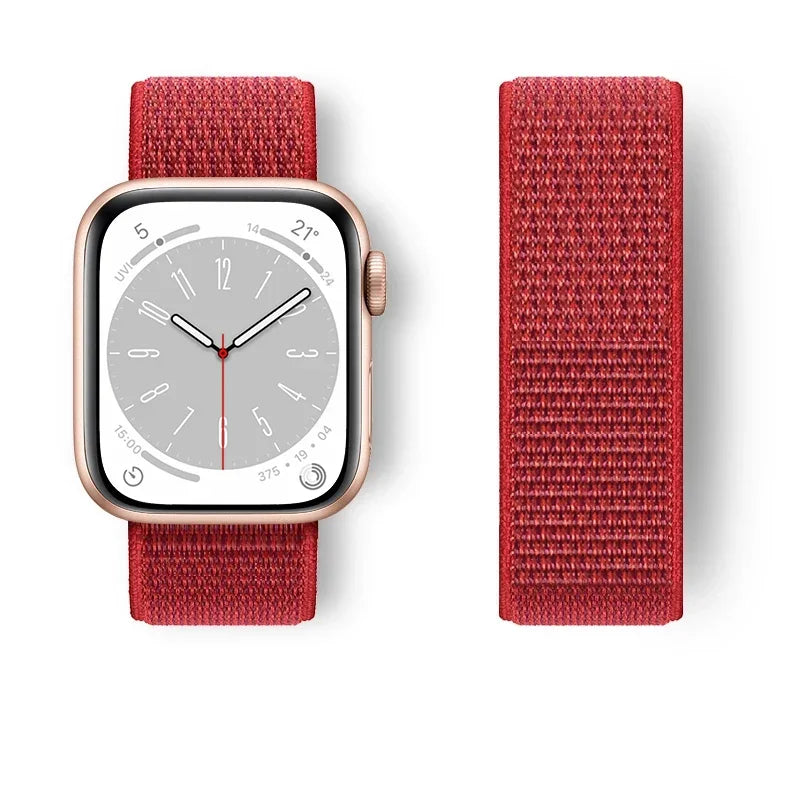 Nylon Sport loop Strap For Apple Watch Band 44mm 42/40mm 45mm  38/41mm pride Bracelet iwatch Ultra2 49mm Series 9 8 se 7 6 5 4 3 LadyShow.Store