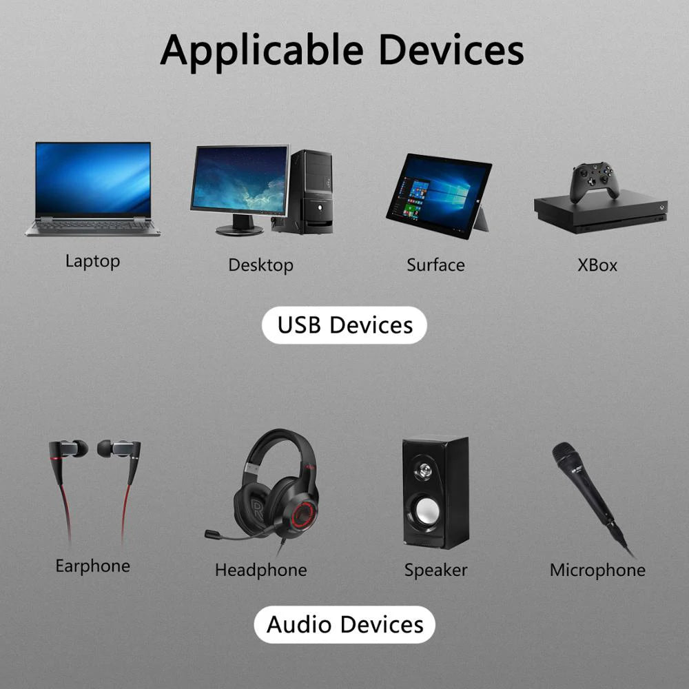 Mini External Usb To 3.5mm Mic Headphone Jack Stereo Headset 3d Sound Card Audio Adapter New Speaker Interface For Laptop Pi-Mart