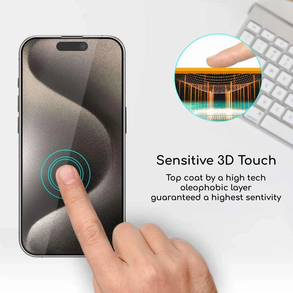 Clear Glass Film For iPhone 17 16 15 Pro Max Screen Protector For iPhone 11 12 13 14 15 Pro Tempered Glass IPhone13 Mini 16 Plus LadyShow.Store