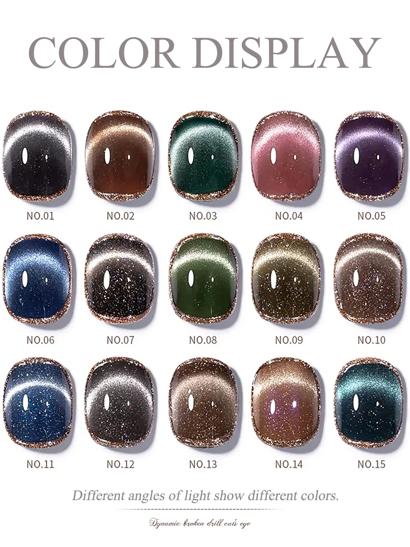 WS Black Glass Cat Magnetic Gel Nail Polish Punk Style Nail Art Manicure Varnis Semi Permanent Gel for Winter Nail Supplies Tri Light Beauty