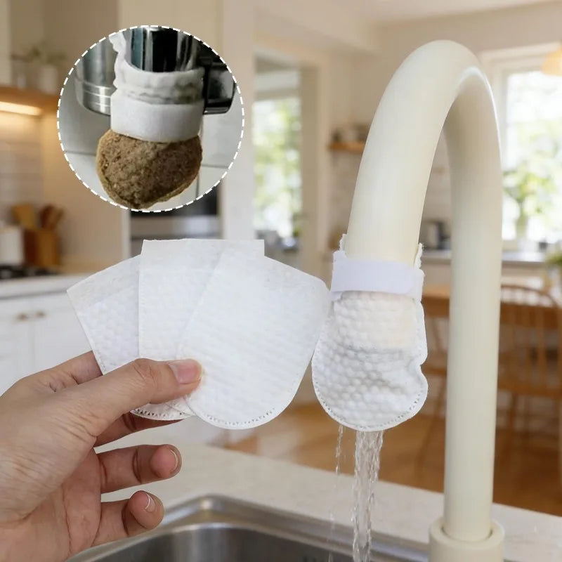 300/30PCS Faucet Filter Cotton Tap Water Filter Bag Faucet Anti Splash Tap Purifier Bag Kitchen Thickened Washable Sediment Bag Pi-Mart