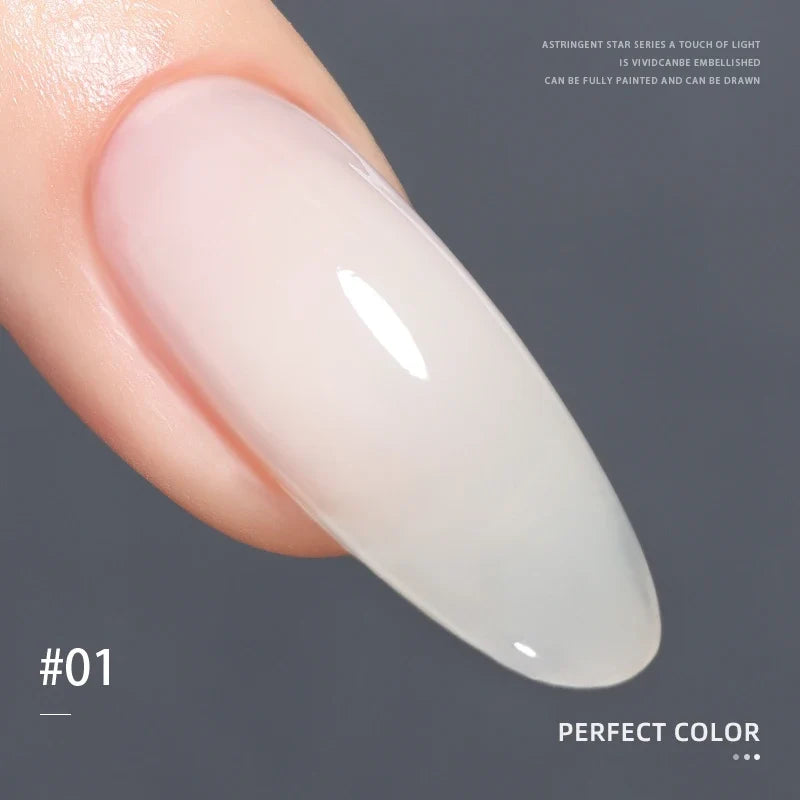 PERFECT COLOR  4-in-1 Builder Nail Gel,20g 12 Colors Rubber Base Gel Polish,Extension for DIY Salon Girls Home,Nail Art Brushes Tri Light Beauty