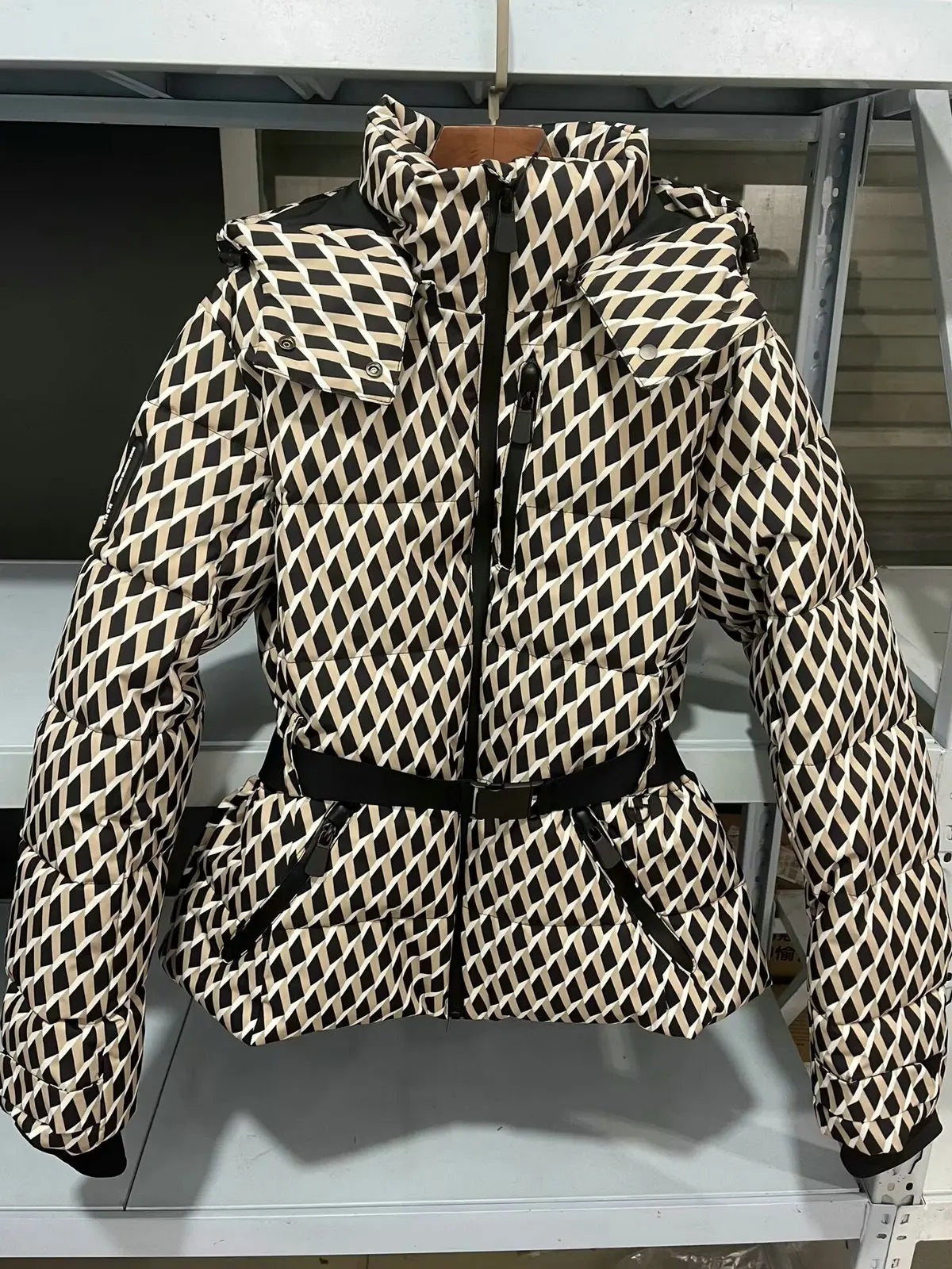 Women's Winter Hooded High Waist Padded Sport Parkas Coats with Belt Female Elegant Thick Warm Pockets Windproof Skiing Jackets LadyShow.Store