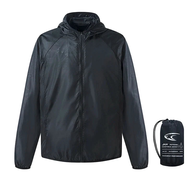 JNLN Camping Rain Jacket Men Women Waterproof Sun Protection Clothing Fishing Hunting Clothes Quick Dry Windbreaker With Pocket LadyShow.Store