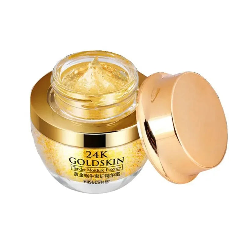 24K Golden Snail Collagen Cream Moisturizing and Skincare Essential Oil Control Facial Beauty Product Formulated for Women Tri Light Beauty