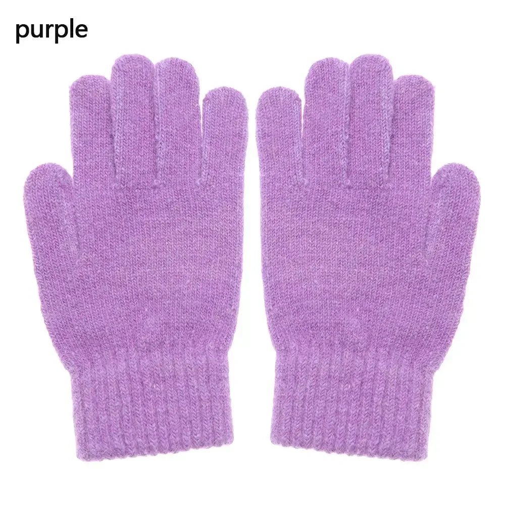 Fashion Elastic Outdoor Warm Thick Winter Gloves Mittens Full Finger Gloves Pi-Mart