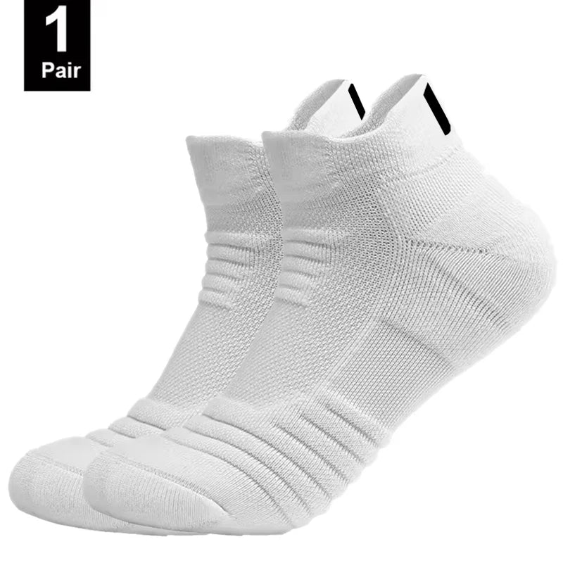 1/3 Pairs Anti-slip Football Socks Men Cotton Sock Short Long Tube Soccer Basketball Sport Socks Breathable Deodorous Sock 39-45 Pi-Mart