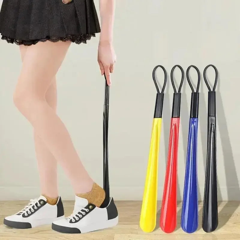 1pc Extra long flexible plastic shoe horns do not require bending durable shoe spoons for pregnant women wearing shoe assistants Pi-Mart