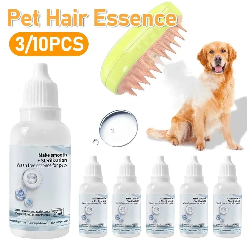 Dog Cat Steamy Brush Steam Brush Electric Sprayer for Massage Pet Grooming Tool Shedding 3 in 1 Electric Sprays Massage Combs Pi-Mart