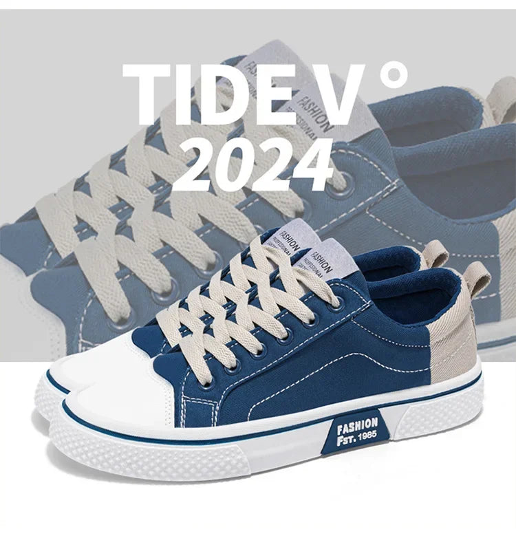 2026 New Summer Men's Breathable Versatile Skateboarding Shoes Men's Soft Bottom Casual Sports Trend Fashion Canvas Shoes 48size Pi-Mart
