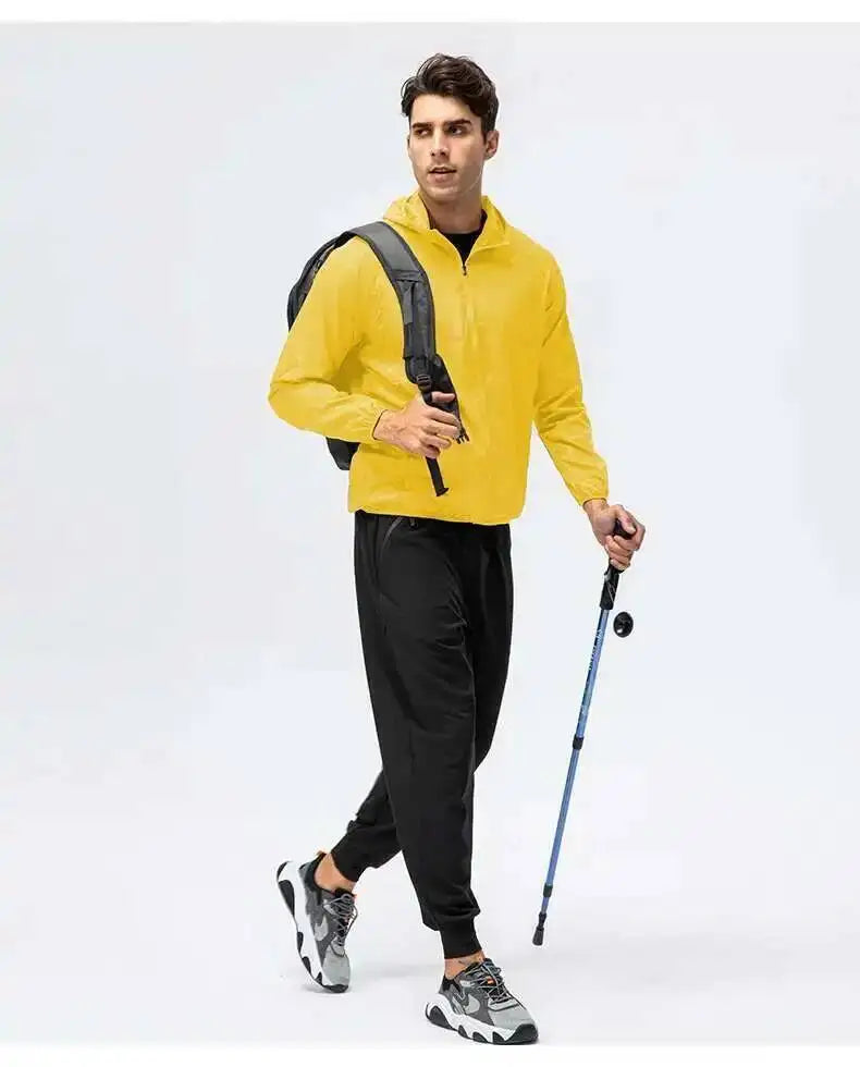 Fishing Rain Wind Breaker Coat For Men Women Waterproof Jacket Hiking Climbing Clothes Sun Protection Quick Dry Rain Coat Pi-Mart