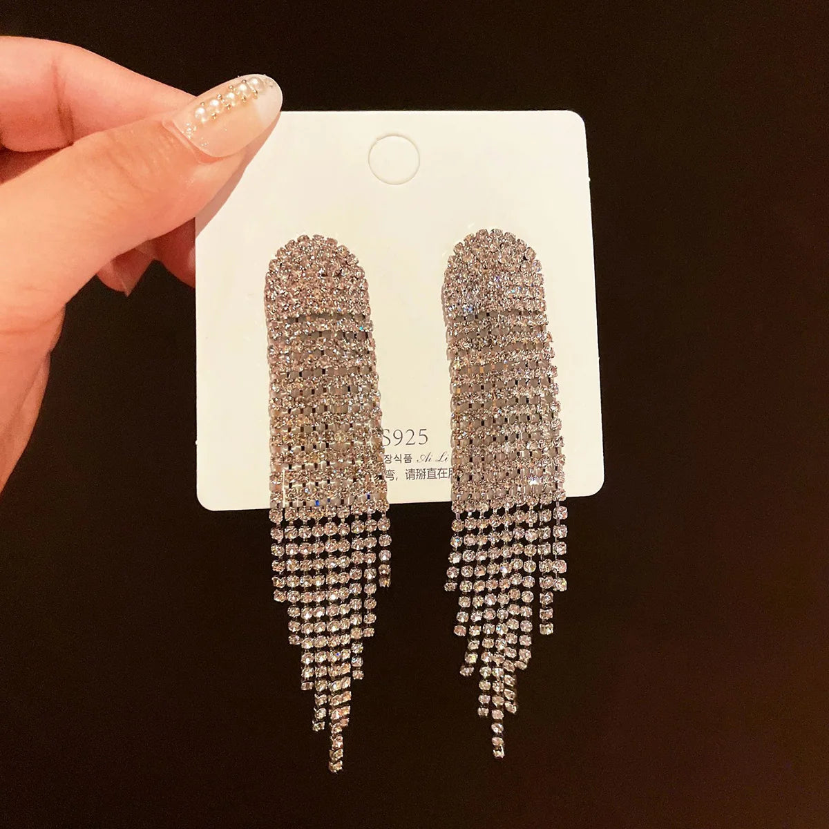 2PC Women's Fashion Copper Claw Chain Long Tassel Earrings Outdoor Travel Carnival Banquet Party Holiday Dressing Gift-233 Pi-Mart