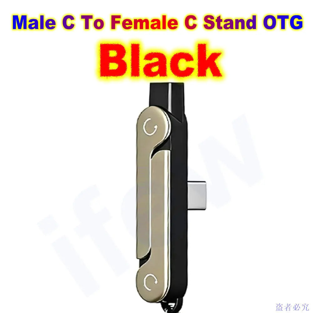 USB Type C Flat Phone Charger Fast Charging Cable C Kick Cable Stand Invisible Support Foldable Holder Charge Bracket For iPhone Pi-Mart