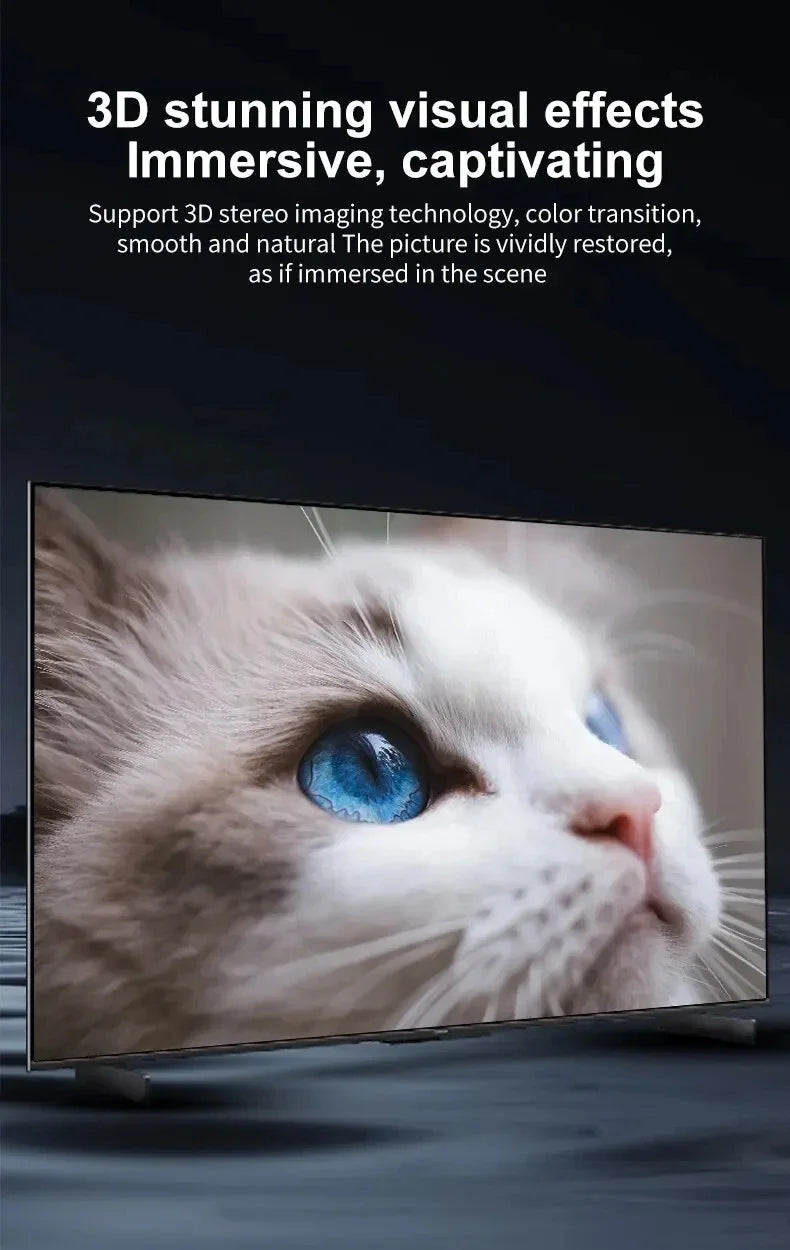 4K HD Video Conversion Cable Typec To Hdtv Same Screen Cable TV Computer 2 Meters Braided Screen Projection Cable Pi-Mart