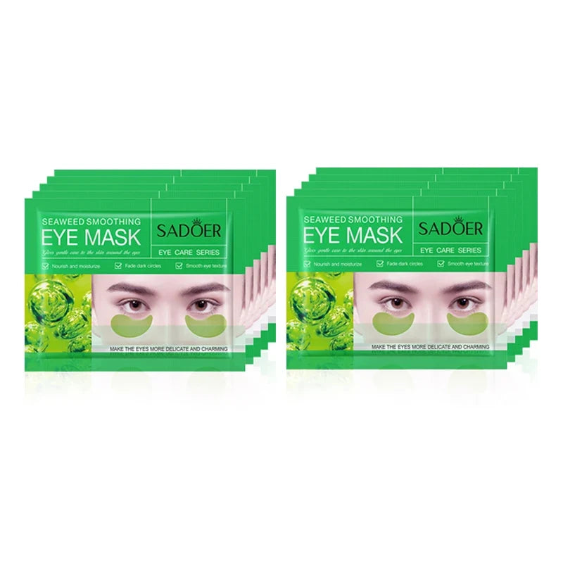 5/10/20 Pairs SADOER Crystal Collagen Eye Mask Anti Dark Circles Removal Eyes Bags Moisturizing Eye Patches for Eyes Skin Care Tri Light Beauty