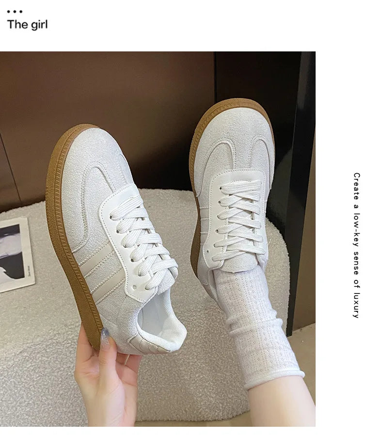 Autumn Women Casual Sports Shoes 2025 Comfortable Non Slip Outdoor Casual Shoes Soft Sole Retro Female Sneakers Zapatos Mujer Pi-Mart