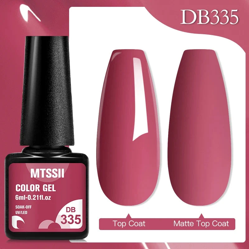Mtssii 6ML Chocolate Color Gel Nail Polish Brown Semi Permanent UV Gel Autumn Winter Popular Soak Off Nail Art Gel Varnishes Tri Light Beauty