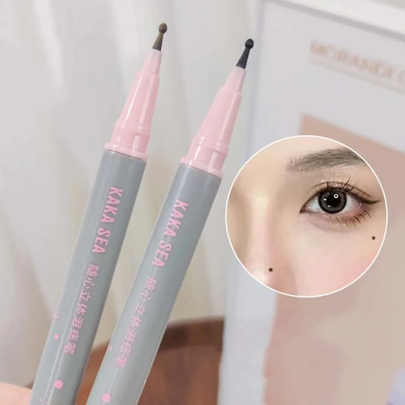 Realistic Natural Freckle Pen Fast Drying Waterproof Lifelike Round Head Freckle Spot Stamp Lasting Non-fading Dot Mole Make Up Pi-Mart