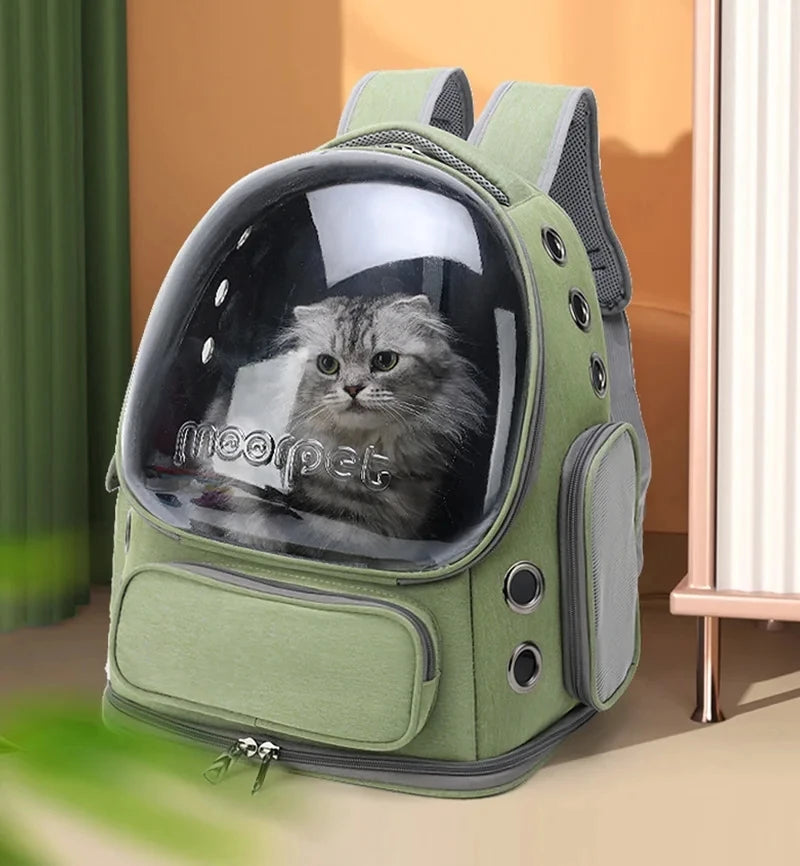 Pet Cat Carrier Bag Outdoor Travel Backpack for Cats Small Dogs Breathable Cat Carrying Bag Pet Supplies Transparent Pi-Mart